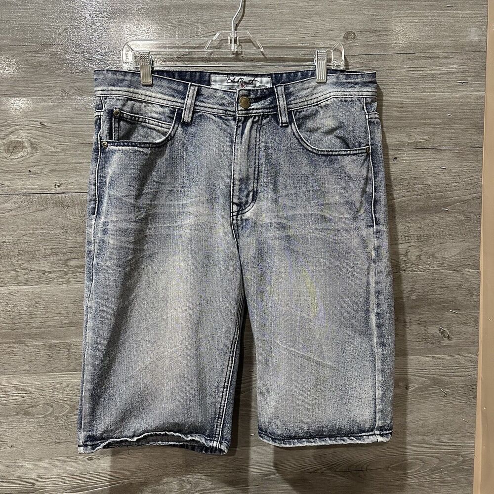 Black Smith Denim Shorts Mens 34 Y2k Style 12” Inseam Rn 92291